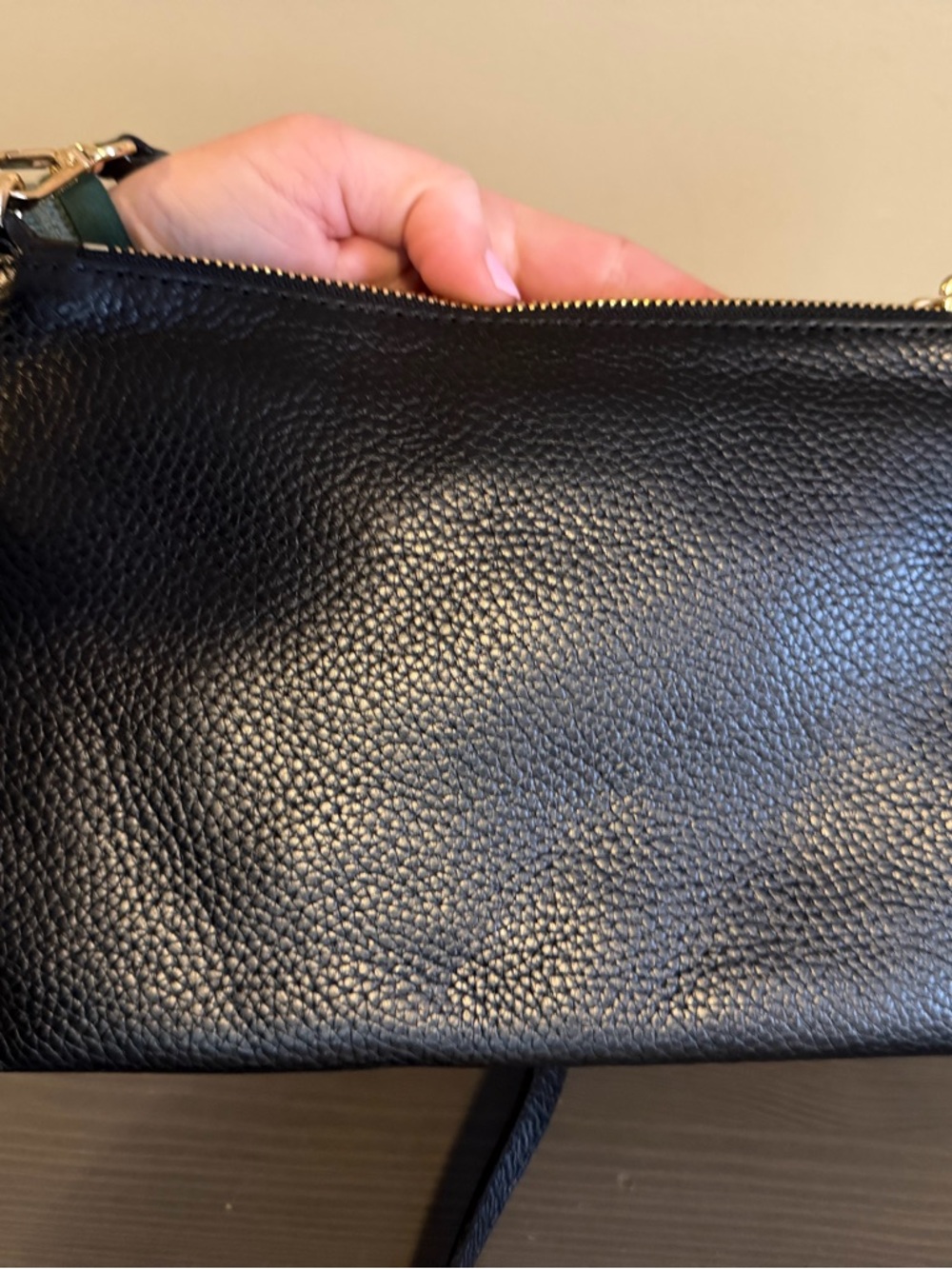 Michael Kors Black Adele Pebbled Leather Crossbody Purse - Picture 5 of 10